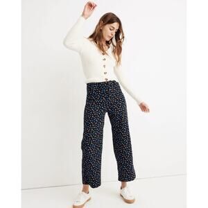Madewell Emmett wide leg floral crop pants